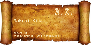 Makrai Kitti névjegykártya